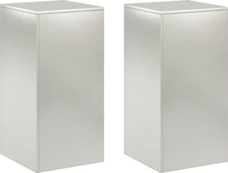 vidaXL Soporte De Plantas 2 Pcs Plateado 40 X 40 X 80 Cm Acero Vidaxl