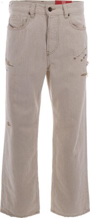Diesel Distressed Wide-Leg Relaxed Fit Pants