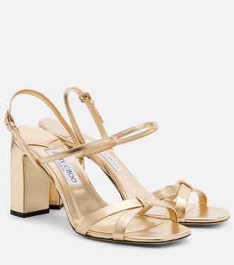 Jimmy Choo London Sandalias Elsy de piel metalizada