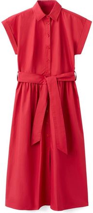Mango Tie Belt Shirtdress in Red at Nordstrom, Size 8