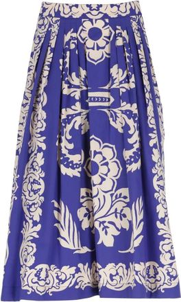 Etro Rokken, Dames, Blauw, XS, Katoen, Paisley Rok