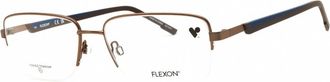 Flexon Mens Black Rectangular Eyeglass Frames FLEXONH6084