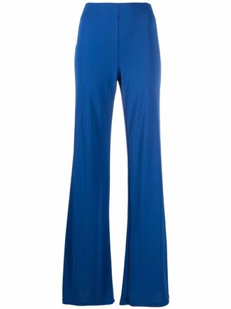 Alberta Ferretti Pantaloni dritti a vita alta - Blu