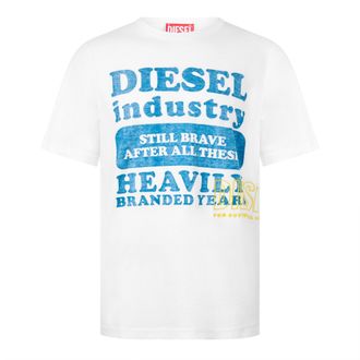 Diesel Heren Still Brave T-Shirt (Off White)