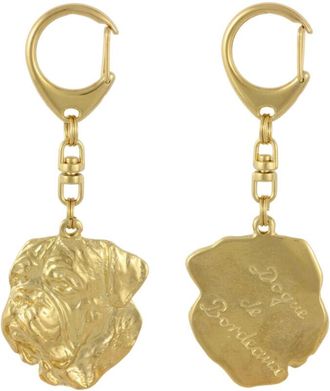 OEM Dogo De Burdeos, Mast&iacute;n Franc&eacute;s Ii: Llavero Con Forma De Perro Dorado, Adorno Para Bolso, Accesorio De Lujo De Art-dog
