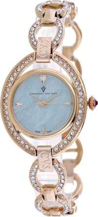 Christian Van Sant Womens Stella Blue Round 28mm