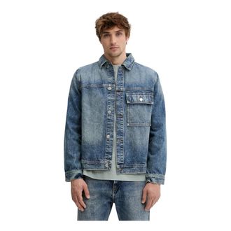 Sams&oslash;e & Sams&oslash;e Denim Jassen - Heren - Spijkerjassen - Blauw - L - Denim - Jassen