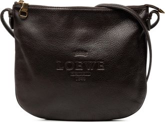 Loewe Pre-owned Womens Leather Heritage Crossbody - Dark Brown - One Size