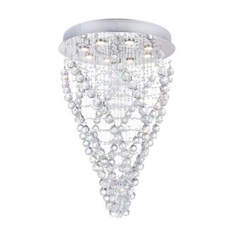 CWI Lighting Twister 8 Light Flush Mount With Chrome Finish