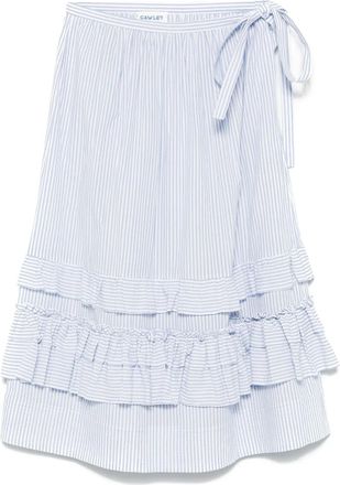 Cawley Studio Gonna midi Betsy - Bianco