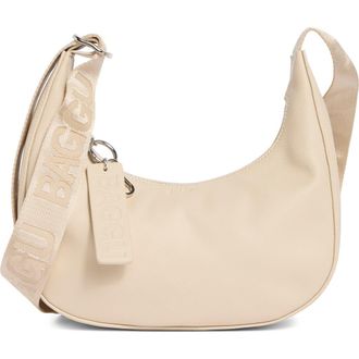 Baggu Small Recycled Leather Crescent Bag in Stone at Nordstrom Rack