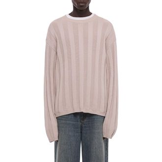 Helmut Lang Oversize Ribbed Sweater in Putty at Nordstrom, Size Xx-Large