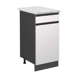 Vicco Mueble Bajo De Cocina R-line, Blanco, 40 Cm Et M&aacute;rmol