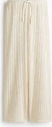 H&M Gerippte Kordelzughose - Hellbeige