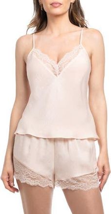 In Bloom by Jonquil Carlie Lace Trim Camisole Short Pajamas in Champagne at Nordstrom Rack, Size Large