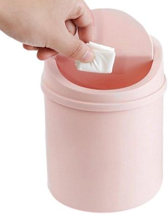 OEM Mini Papelera - Cubo De Basura Peque&ntilde;o - Organizaci&oacute;n De Escritorio - Tecnolog&iacute;a Repelente De Olores - 16,5 Cm De Alto - Blanco