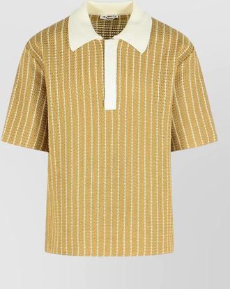 Jil Sander cotton knit polo shirt