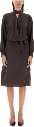 Kiton Maxi Kleedjes - Dames - Casual kleedjes - Bruin - S - Kleedjes