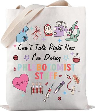Generic Phlebotomist Tote Bag Cant Talk Right Now Im Doing Phlebotomist Stuff Tote Bag Phlebotomy Tech Gift (PHLEBOTOMIST STUFF tote)