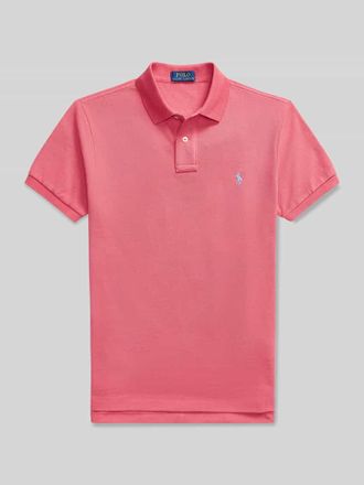 Polo Ralph Lauren Slim Fit Poloshirt aus reiner Baumwolle in Altrosa, Gr&ouml;&szlig;e XXL
