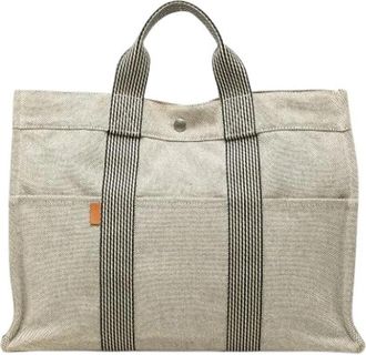 Herm&egrave;s Pre-owned Fourre Tout MM Tote Bag - Dames - Vintage Shopper - Grijs - ONE Size - Vintage