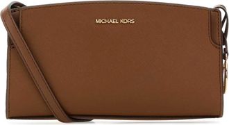 Michael Kors Becca Small Saffiano Leren Crossbodytas - Dames - Schoudertassen - Bruin - ONE Size - Leer - Tassen