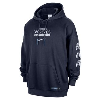 Nike Mens Minnesota Timberwolves Courtside Jordan NBA Club Premium Pullover Hoodie in Blue | IQ0873-419