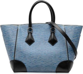 Louis Vuitton Pre-owned Tote Bags, female, Blue, Size: ONE SIZE Pre-owned Structured Leather Tote Bag