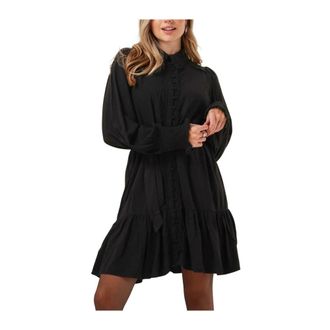 Y.A.S Y.a.s, Kleedjes, Dames, Zwart, S, Katoen, Yastilera LS Blousejurk