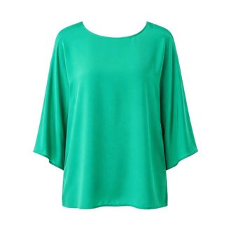 Max Mara Blouses, female, Green, Size: XS Mxegattini Silk Top