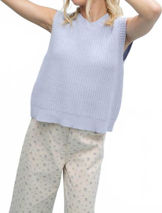 Wishlist Laila Sleeveless Knit Top In Powder Blue