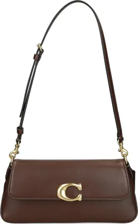 Coach Small Jet C-logo Leather Shoulder Bag