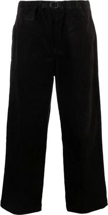 Danton Wide Trousers, male, Black, W42, Black Corduroy Wide-Leg Trousers