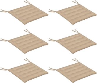 OUTSUNNY Cojines para sillas 40x40x4 cm caqui