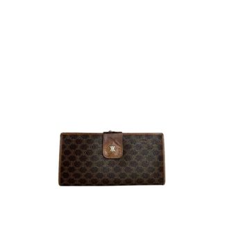 Celine Pre-owned Wallets, female, Brown, Size: ONE SIZE Pre-owned Macadam Triomphe Long Wallet