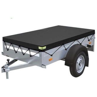 OEM Lona Negra Para Remolque De 214 X 122 X 13 Cm En Tejido Oxford - Impermeable, Cortavientos, Protecci&oacute;n Solar, Resistente A Desgarros