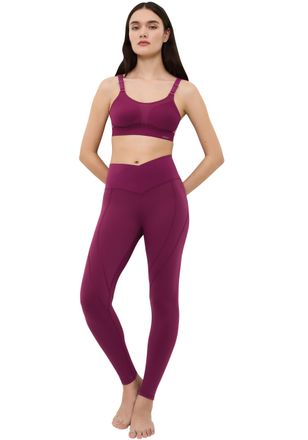 Triumph Sporthose TRIACTION BY TRIUMPH Cardio RTW High-Rise Leggings, Damen, Gr. XL, N-Gr, schwarz wine, Single Jersey, Obermaterial: 81% Polyamid, 19% Elasth