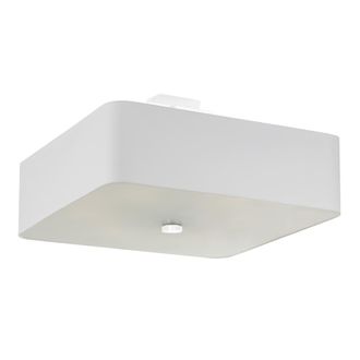 Sollux Lighting L&aacute;mpara de techo blanco tela, vidrio, acero alt. 25 cm
