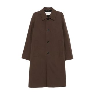 Dries Van Noten Rankle Coat - Heren - Mantel - Bruin - L - Wol - Jassen