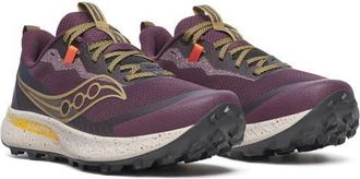 Saucony Peregrine 15 Trail Running Shoe in Wine/Kodiak at Nordstrom, Size 9.5