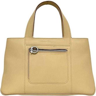 Ferragamo Leather Handbag Tote Bag (Pre-Owned)