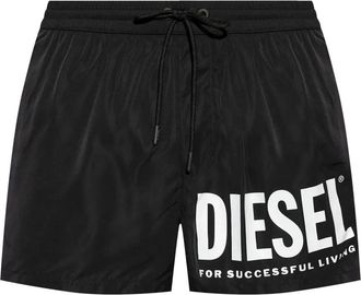 Diesel logo-print swim shorts - Black