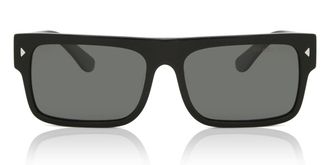 Prada PR A10SF Asian Fit Polarized 16K08G Mens Sunglasses Black Size 59