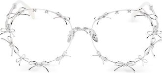 Yvmin Bow Round-frame Sunglasses