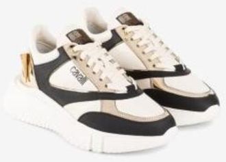 Roberto Cavalli Tiger Tooth Low-Top Sneakers, Brand Size 38 ( US Size 8 )