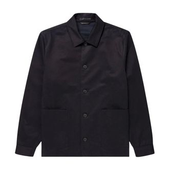 Sunspel Cotton Drill Chore Jacket - Heren - Jassen - Blauw - Maat: XL Katoen