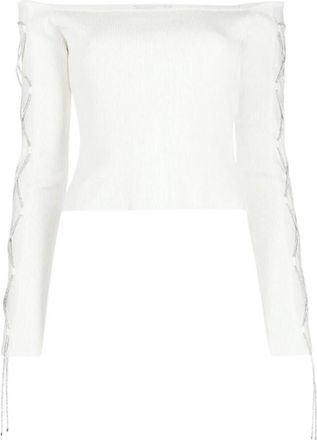 Giuseppe Di Morabito Stijlvolle Outfits en Jumpsuits - Dames - Ronde hals truien - Wit - S - Truien & Vesten