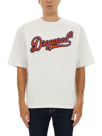 Dsquared2 Boxy-Fit Graphic T-Shirt With Contrasting Logo