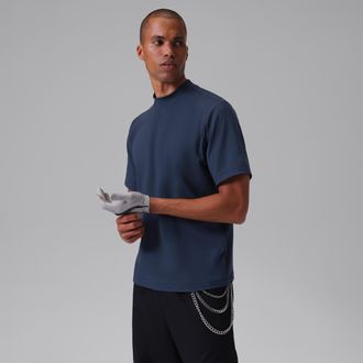 Nike Jordan Mens Jordan Sport Mock-Neck Golf T-Shirt in Blue | IB3685-451