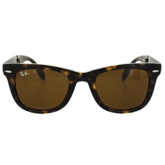 Ray-Ban Rectangle Tortoise Brown Folding Wayfarer 4105 Sunglasses